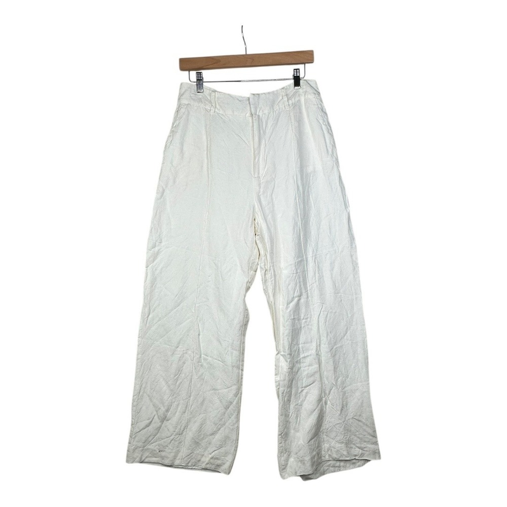 Basque European Linen Pants size‎ 12 White